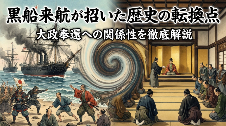 黒船来航が招いた歴史の転換点。大政奉還への関係性を徹底解説
