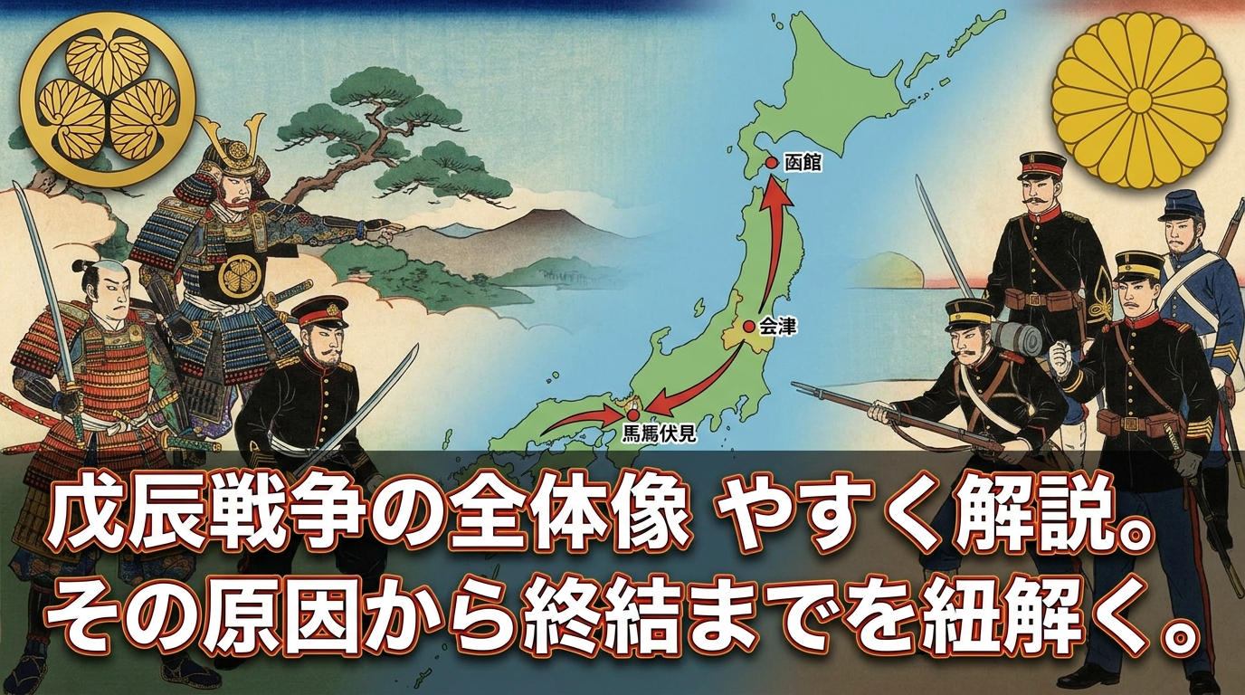 戊辰戦争の全体像をわかりやすく解説。その原因から終結までを紐解く。