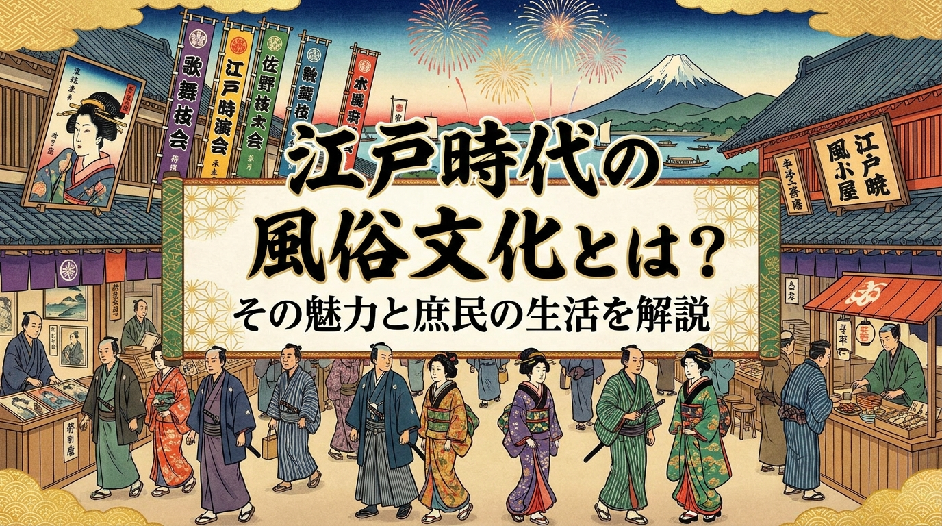 江戸時代の風俗文化とは？その魅力と庶民の生活を解説