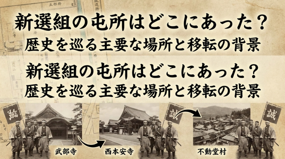 新選組の屯所はどこにあった？歴史を巡る主要な場所と移転の背景