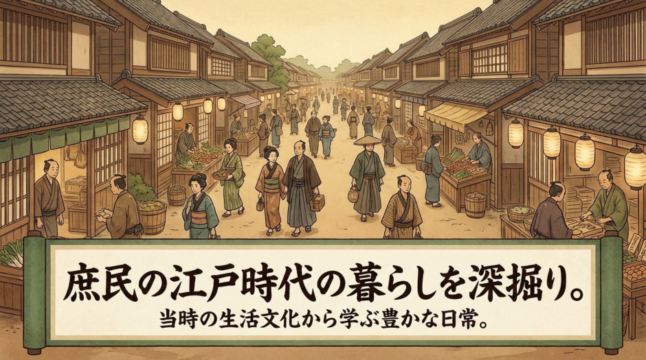 庶民の江戸時代の暮らしを深掘り。当時の生活文化から学ぶ豊かな日常。