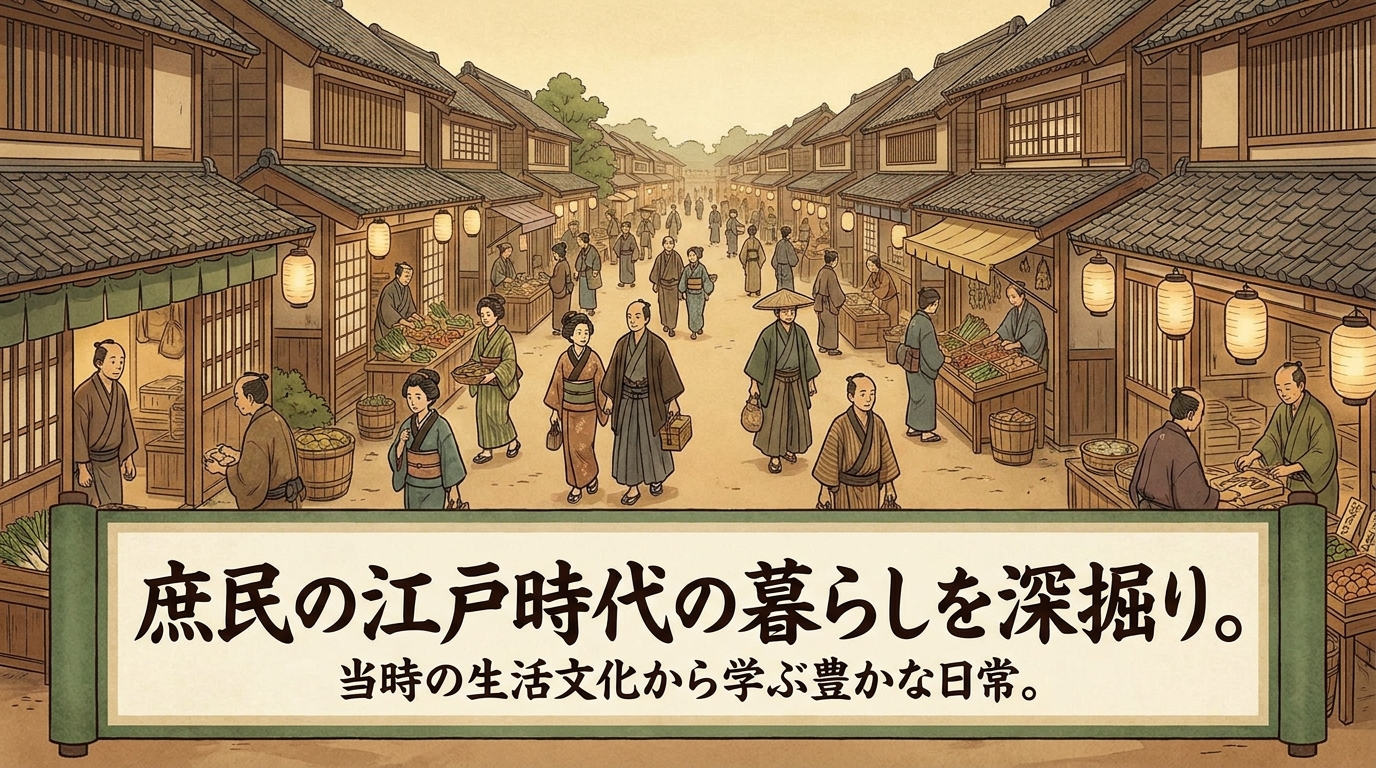 庶民の江戸時代の暮らしを深掘り。当時の生活文化から学ぶ豊かな日常。