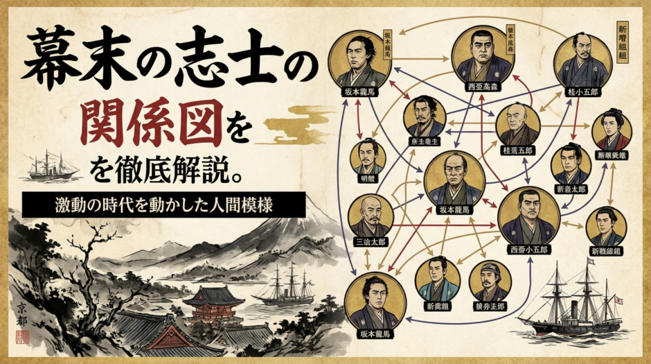 幕末の志士の関係図を徹底解説。激動の時代を動かした人間模様
