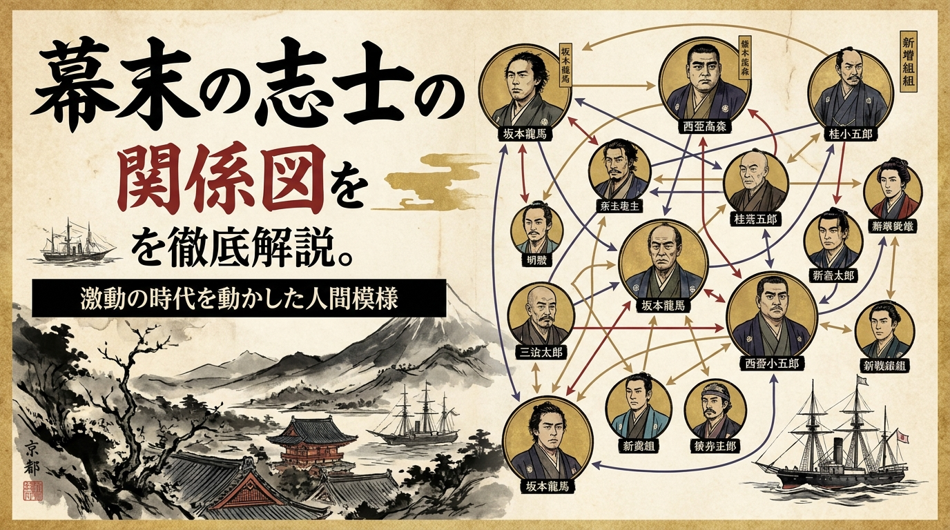 幕末の志士の関係図を徹底解説。激動の時代を動かした人間模様